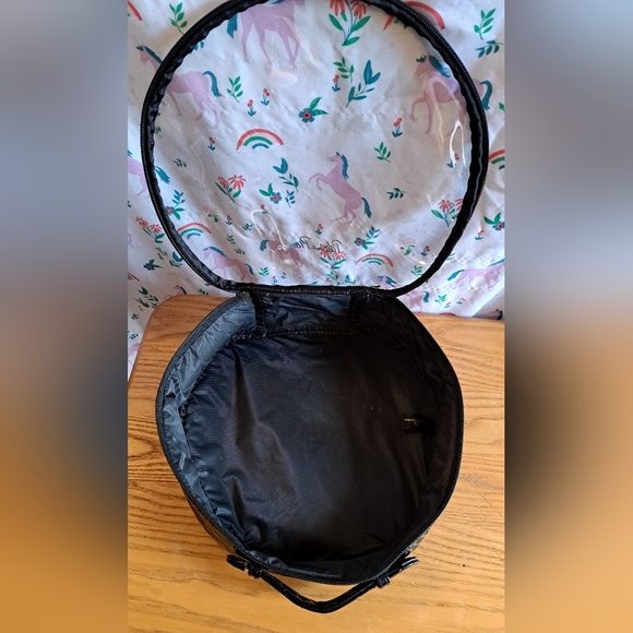 EUC Paloma Picasso Vegan Black Croc Travel Cosmetic Makeup Beauty Case Bag - Picture 7 of 9